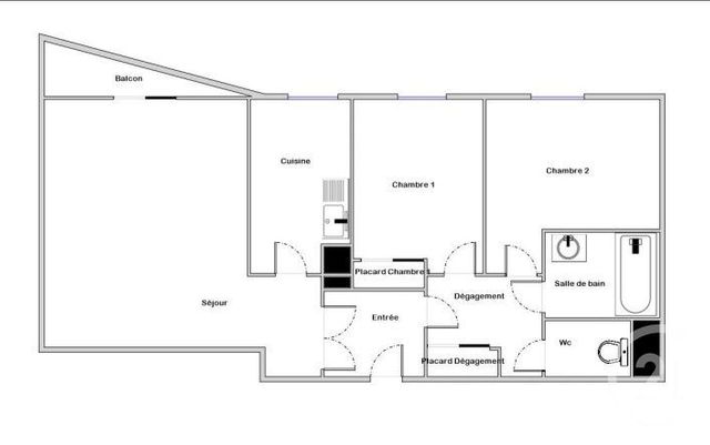 Appartement F3 à vendre - 3 pièces - 61.0 m2 - MANTES LA JOLIE - 78 - ILE-DE-FRANCE - Century 21 La Mantoise